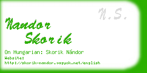 nandor skorik business card